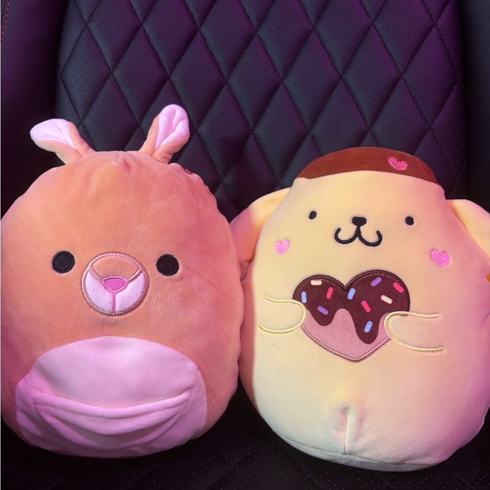 Valentine’s Day Pompompurin and Kangaroo Squishmallow set